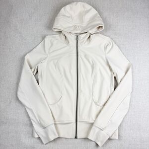Lululemon Uba Hoodie Womens Size 6 Polar Cream Full Zip Softshell Jacket W4A37S